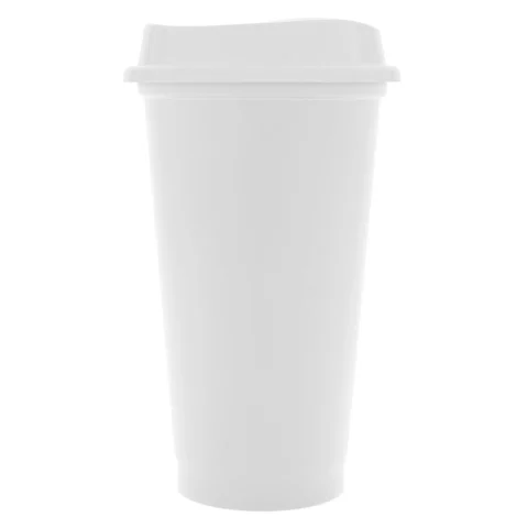 Стакан с крышкой Color Cap White
