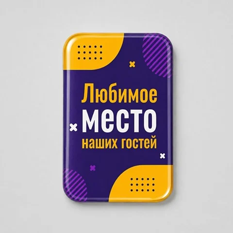 Объемный стикер из смолы на дверь вертикальный