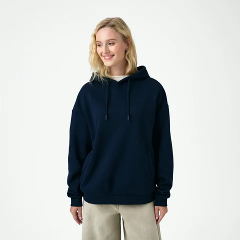 Худи релакс унисекс Баланс (Balance), с начесом, синий, размер 3XL/4XL