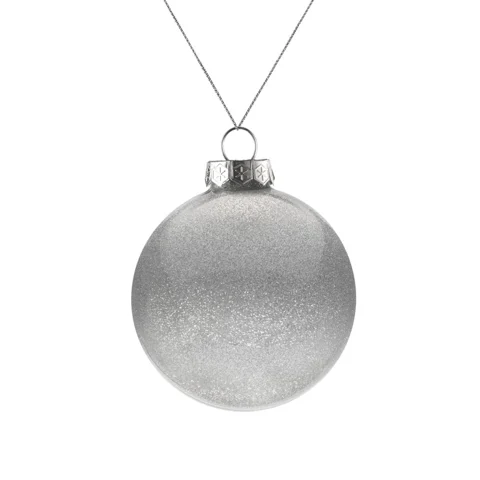 Елочный шар Finery Shine, 8 см, глянцевый с глиттером