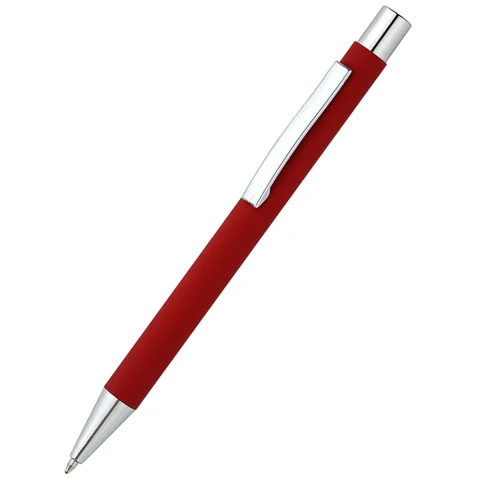 Ручка металлическая Rebecca софт-тач, красная-S