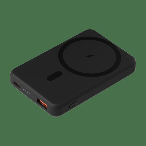 Внешний аккумулятор Ларго PD (Largo PD) 5000mAh с функцией беспроводной зарядки 15W, черный
