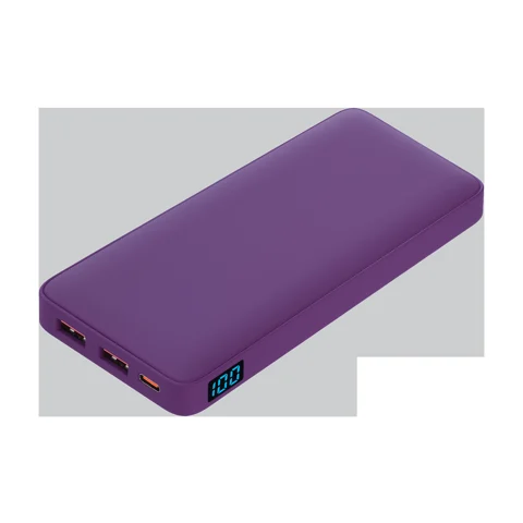 Внешний аккумулятор с подсветкой Анкор Плюс PD (Ancor PD Plus) 10000 mAh, фиолетовый