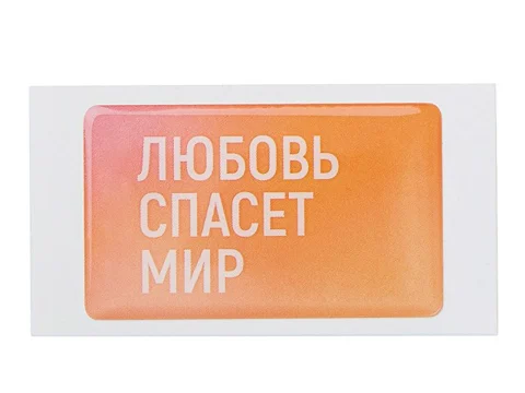 Объемный стикер из смолы