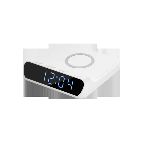 Зарядная станция с часами 15W Ригель (Rigel), белая