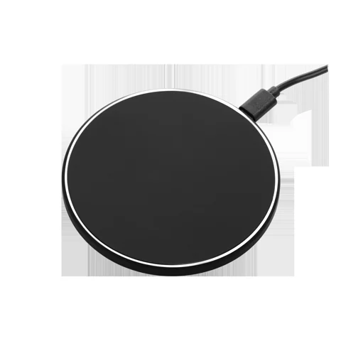 Беспроводное зарядное устройство с подсветкой 15W Аурис (Auris), черное