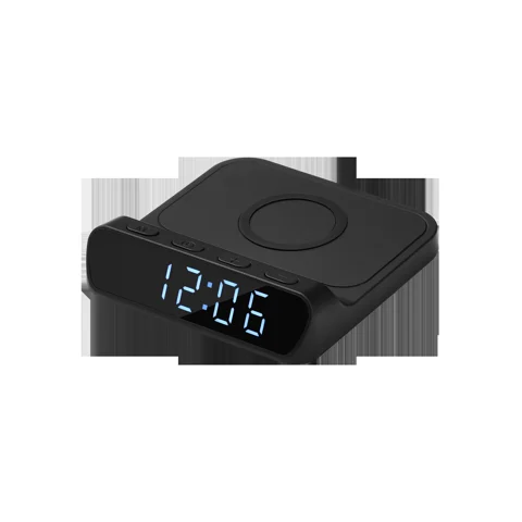 Зарядная станция с часами 15W Ригель (Rigel), черная