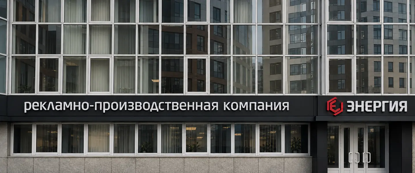Фасад офиса и производства «Энергии» на улице Большакова, 25